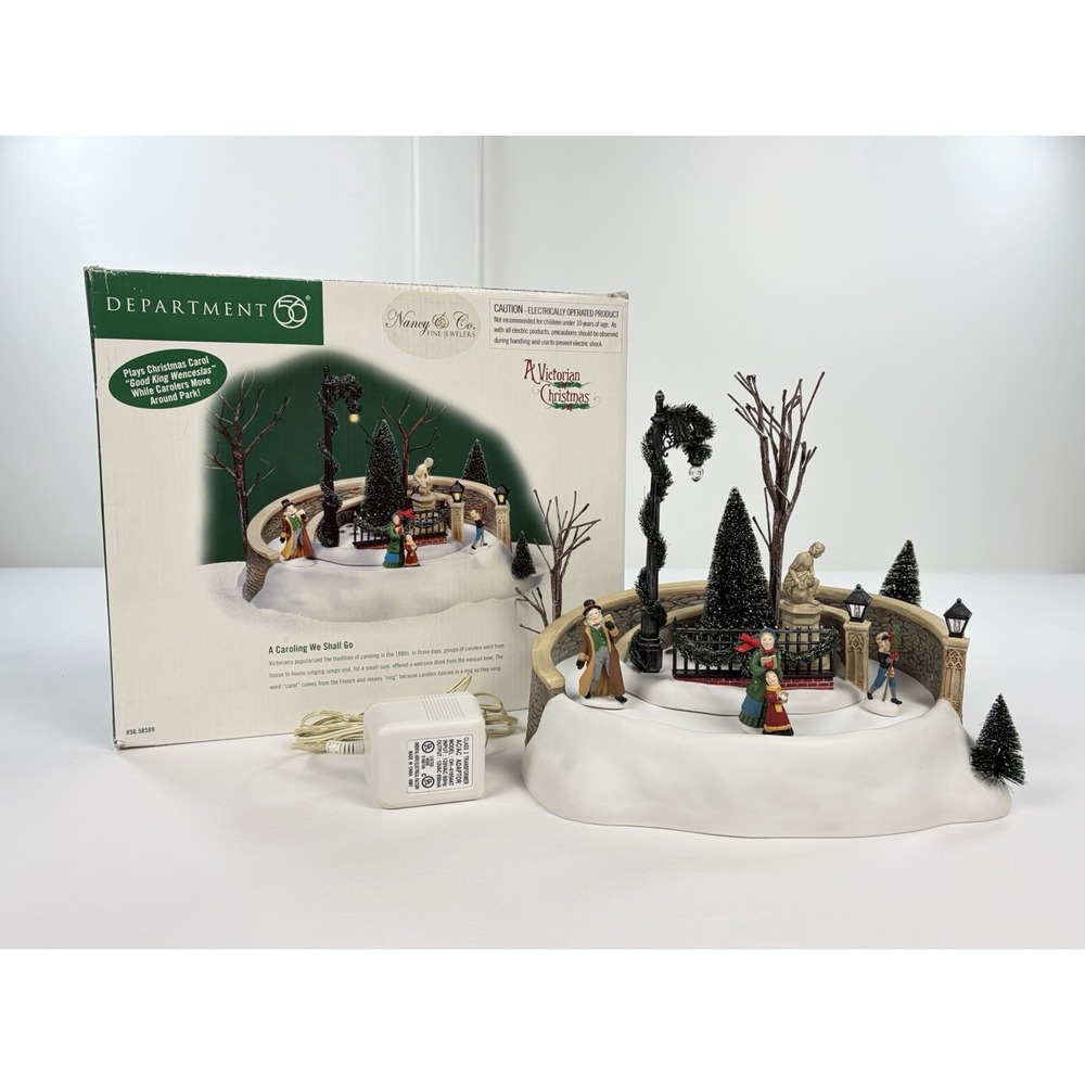 Department 56 A Caroling We Shall Go 58589 Dickens Village Musical Vintage